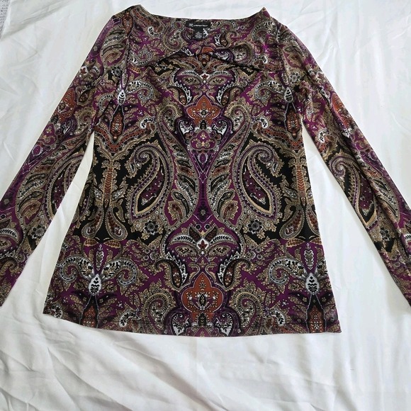 INC Womens Keyhole Neckline Pullover Blouse Large - Picture 3 of 14